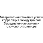Инвариантная генетика успеха: корреляция между циклом Замедления снижения и озонового монитора